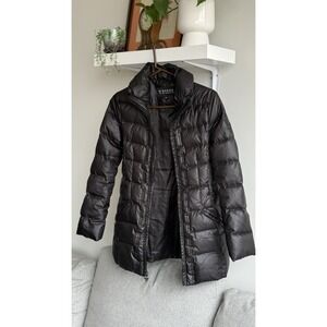 GUESS Los Angeles Women's Small Black Quilted Puffer Jacket Coat Full Zip